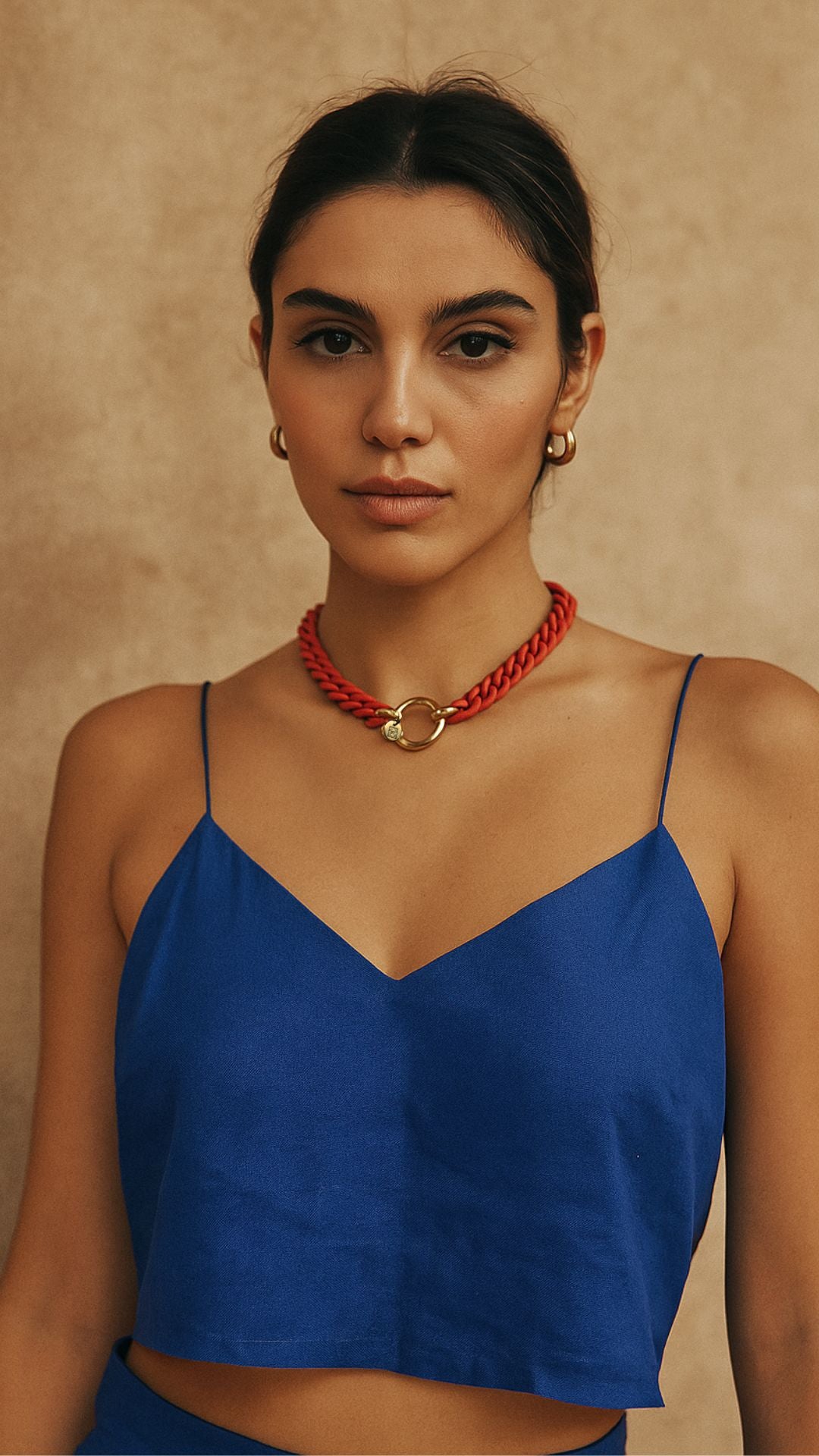 Collana Arancione e Oro Burano