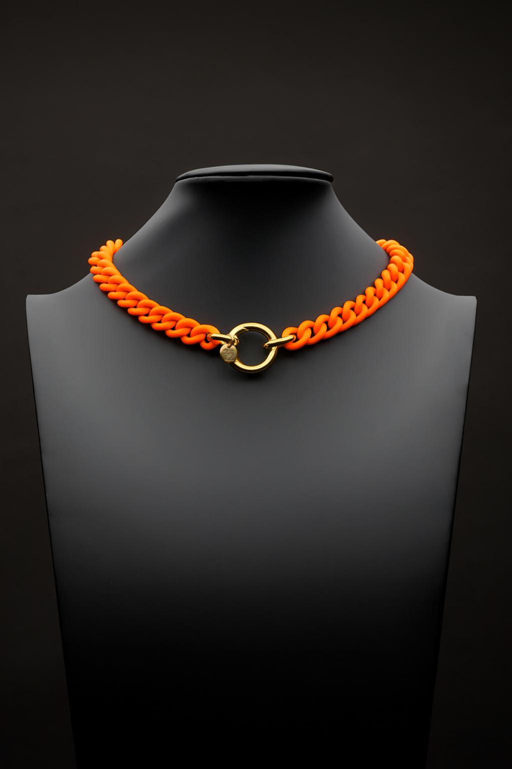Collana Arancione Fluo e Oro Burano
