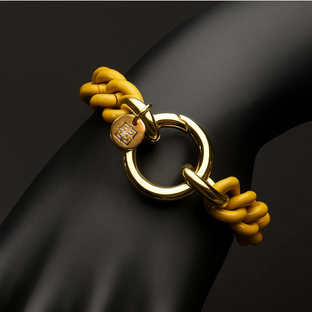 Bracciale giallo Senape e Oro Burano