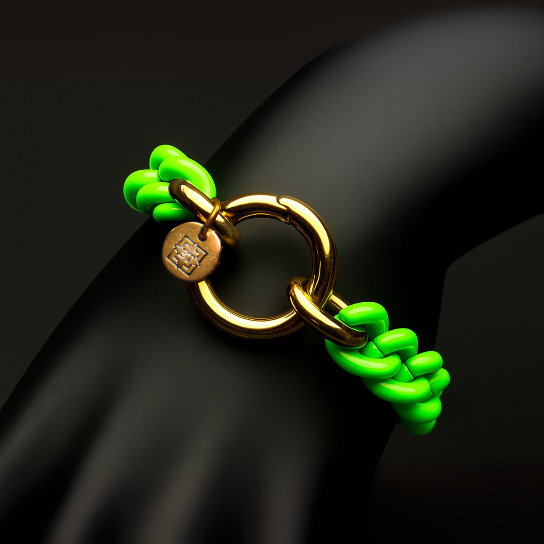 Burano Fuchsia Fluo Gold Bracelet